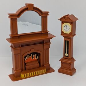 Little Tikes Dollhouse Fireplace Grandfather Clock Grand Mansion